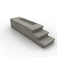 Corner Concrete Step