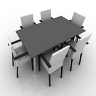 Table with 6 Chairs rectangular