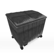 Trash dumpster on wheels