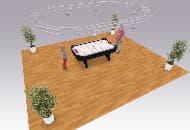 Aerial lighting truss - elongated circle