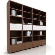 Lecco Bookshelves 3 w books