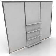 Octanorm Panels 3 w shelves